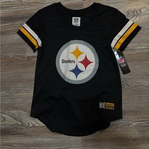 NWT NFL Team Apparel Ladies Jersey Like Pittsburgh Steelers Top - XS